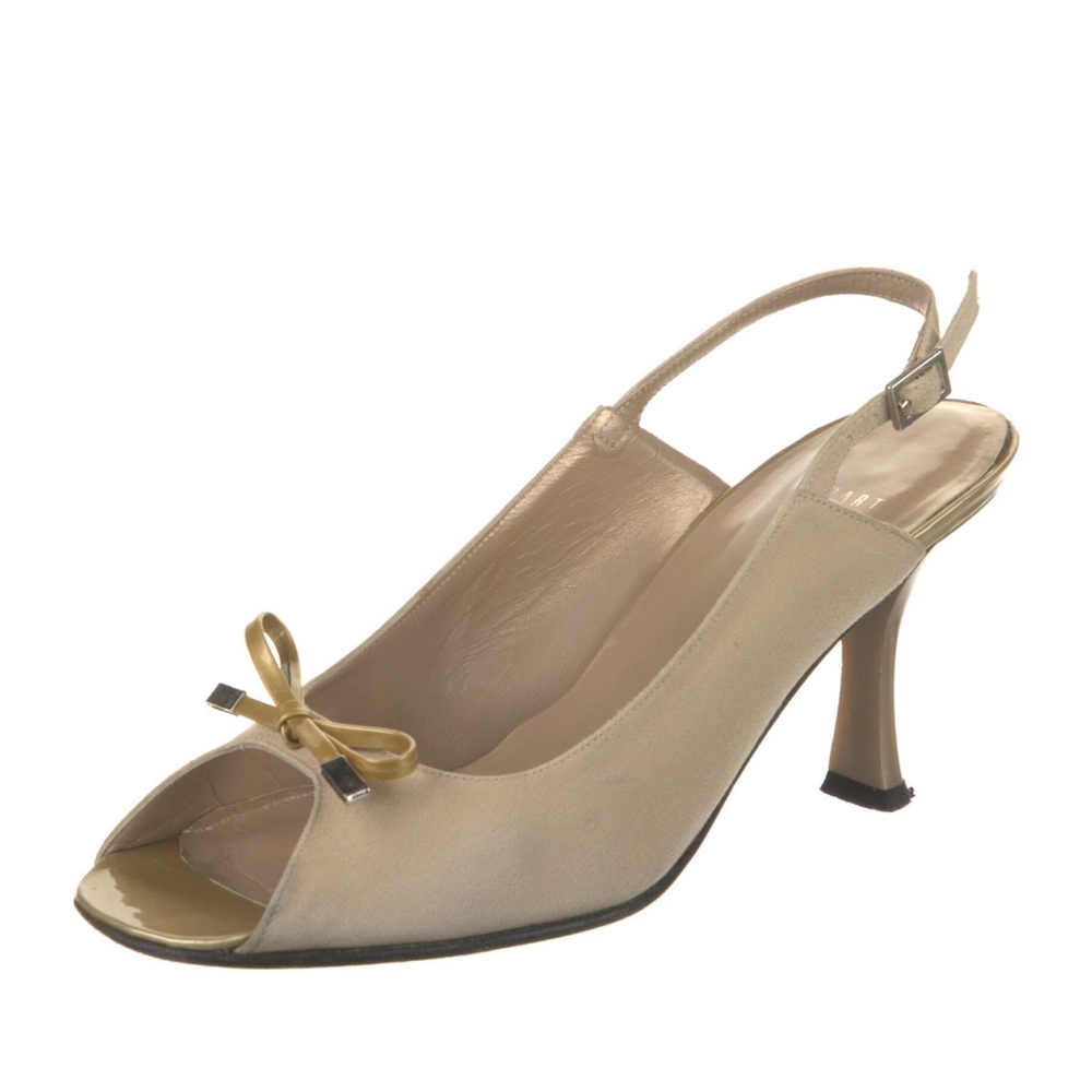 Stuart Weitzman bow accents slingback sandals